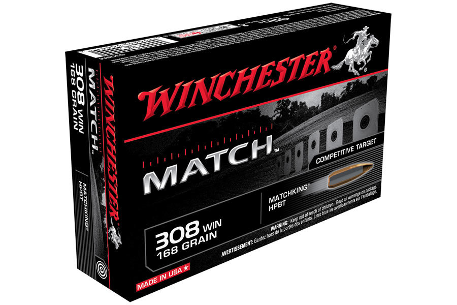 WINCHESTER AMMO 308 WIN 168 GR BTHP MATCH