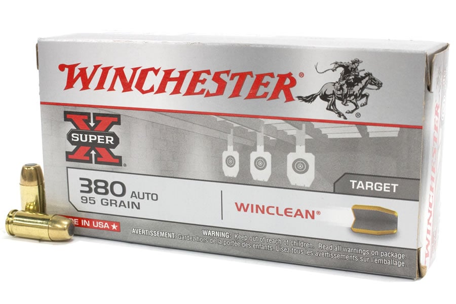 WINCHESTER AMMO 380 AUTO 95 GR WINCLEAN SUPER-X