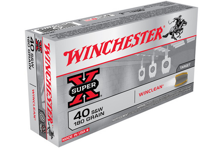 WINCHESTER AMMO 40SW 180 gr Winclean BEB Super-X 50/Box