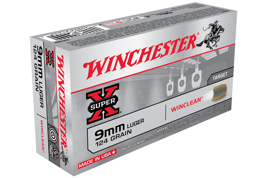 WINCHESTER AMMO 9MM 124 GR WINCLEAN SUPER-X