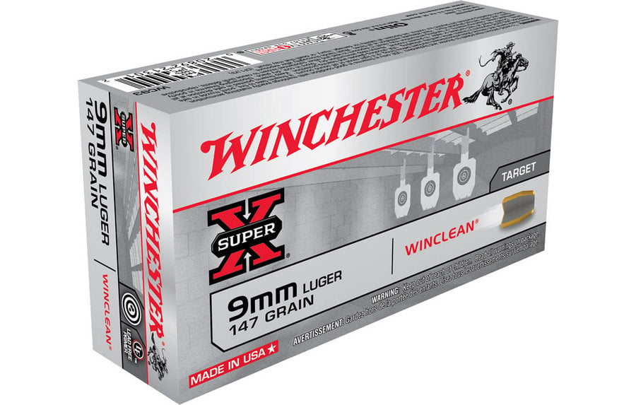 WINCHESTER AMMO 9MM 147 GR WINCLEAN SUPER-X