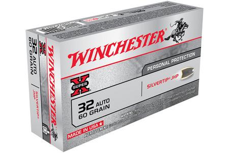 WINCHESTER AMMO 32 Auto 60 gr JHP Silvertip Super X 50/Box