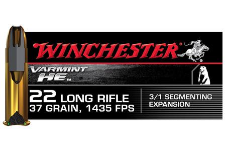 WINCHESTER AMMO 22LR 37 gr Fragmented Hollow Point Varmint HE 50/Box