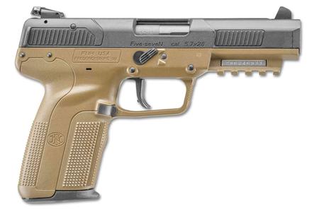 FNH Five-Seven 5.7x28mm Flat Dark Earth (FDE) Pistol with Adjustable Sights