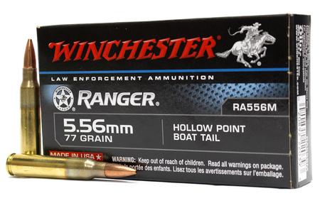 WINCHESTER AMMO 5.56mm 77 gr Hollow Point Boat Tail Ranger 20/Box (LE)