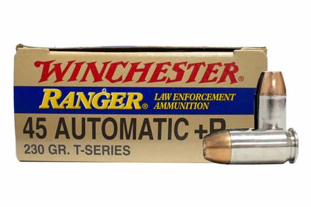 WINCHESTER AMMO 45 ACP +P 230 gr JHP Ranger T-Series Police Trade Ammo 50/Box