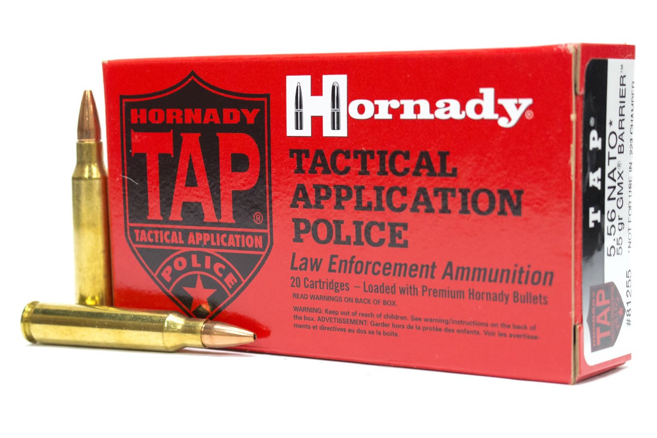 Hornady 5.56 NATO 55 gr GMX TAP Barrier Police Trade Ammo 20/Box