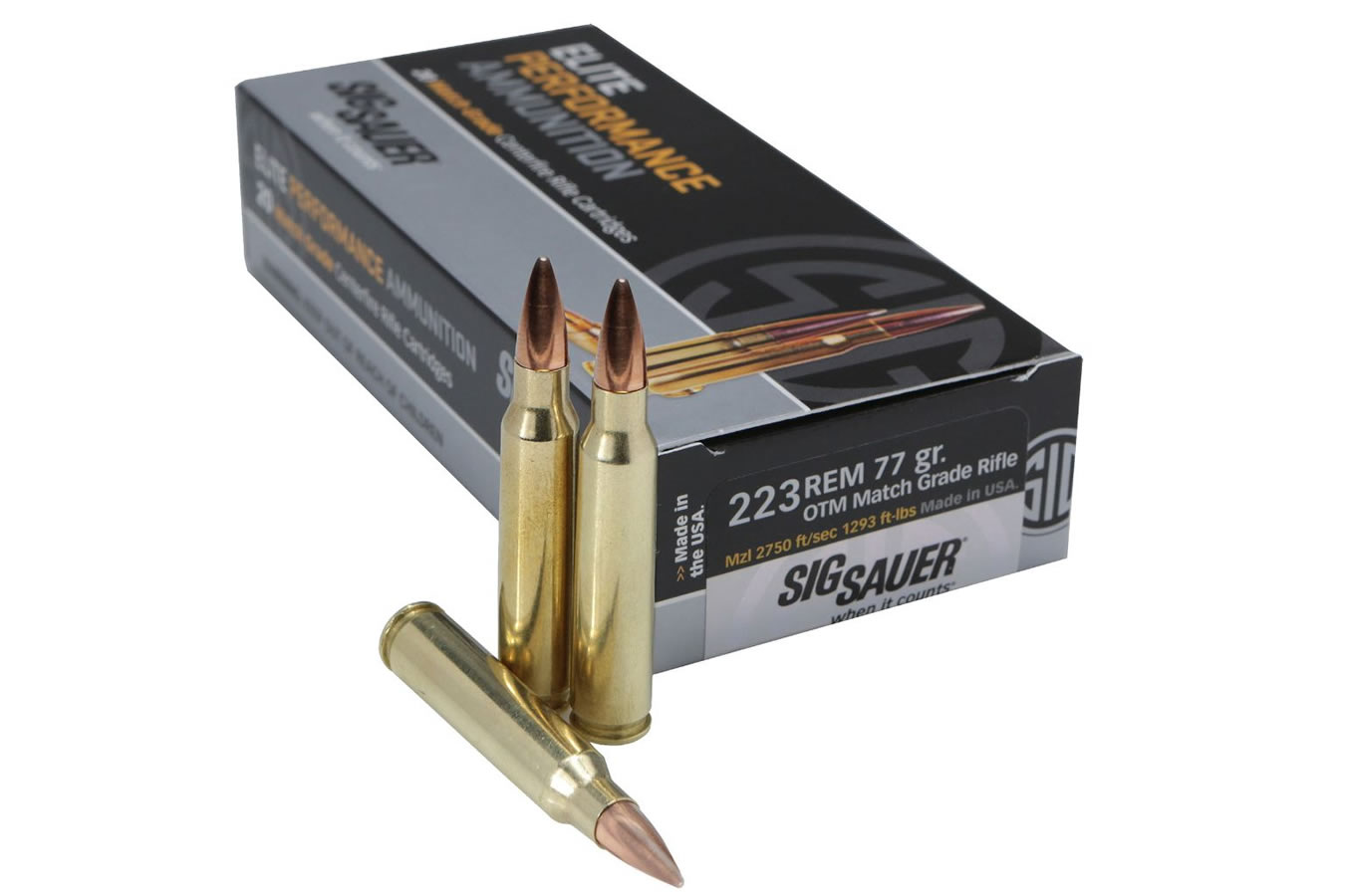 SIG SAUER 223 REM 77 GR ELITE MATCH GRADE OTM