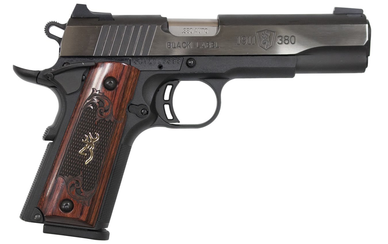 Browning 1911-380 Medallion Pro Full-Size 380 ACP with Checkered Rosewood Grips