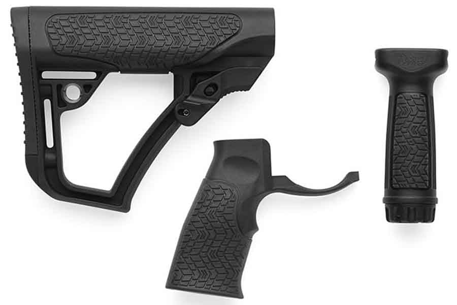 Daniel Defense Buttstock, Pistol Grip, Vertical Foregrip Combo Black