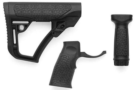 DANIEL DEFENSE Buttstock, Pistol Grip, Vertical Foregrip Combo Black