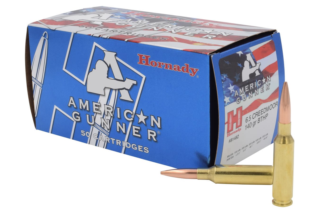 HORNADY 6.5 CREEDMOOR 140 GR BTHP AMERICAN GUNNER