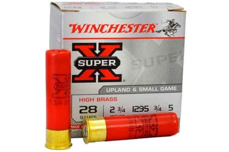 Winchester 28 Gauge 3/4oz  5 Shot Super X Upland and Small Game 25/Box