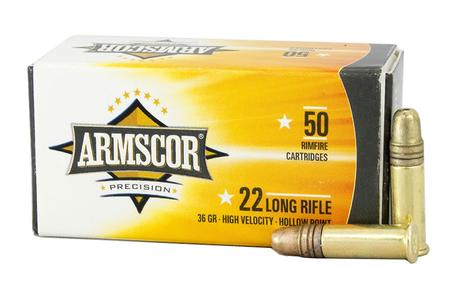 ARMSCOR 22LR 36 gr JHP Precision Rimfire 50/Box