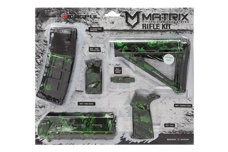 MATRIX DIVERSIFIED IND Magpul MOE AR-15 Zombie Green Kit with 30 Round Magazine (Mil-Spec Stock)