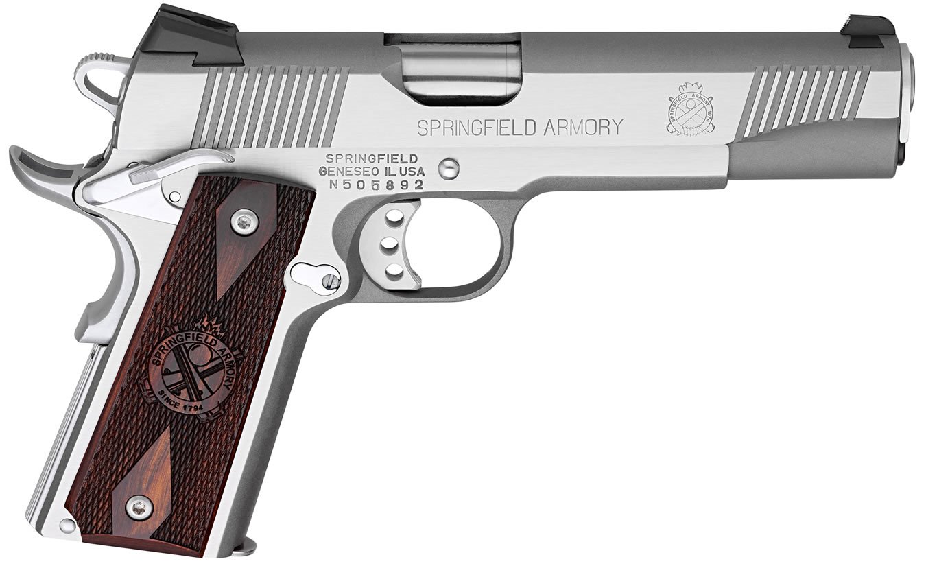 SPRINGFIELD 1911 LOADED .45 ACP STAINLESS STEEL