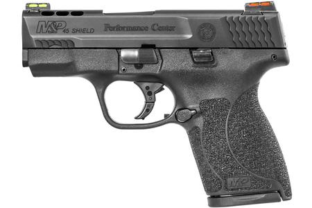 SMITH AND WESSON MP45 Shield Performance Center Ported 45 ACP with Hi-Viz Fiber Optic Sights