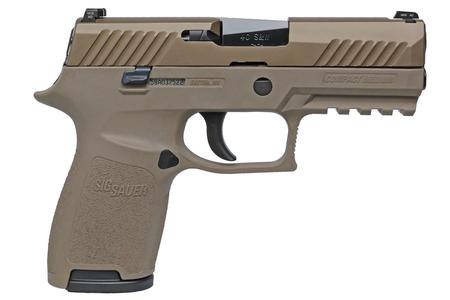 SIG SAUER P320 Compact 40SW Flat Dark Earth (FDE) Striker-Fired Pistol with Night Sights
