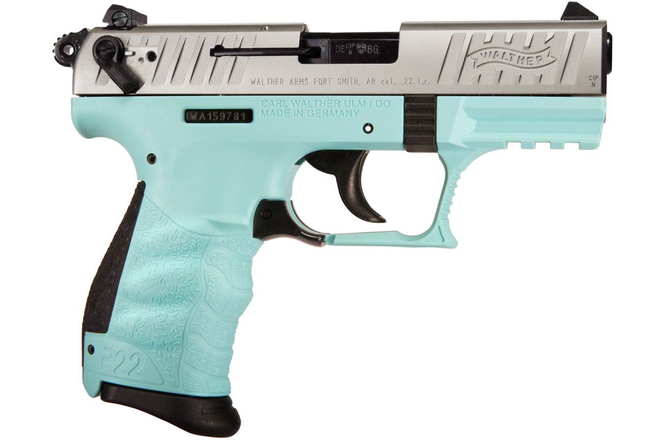 WALTHER P22 22LR ANGEL BLUE RIMFIRE PISTOL