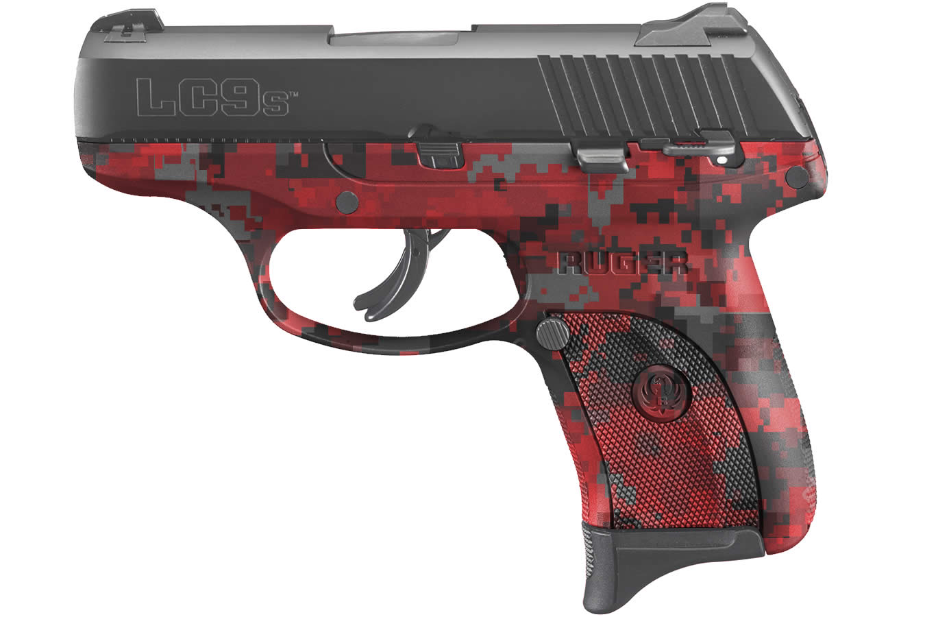 RUGER LC9S 9MM RED DIGITAL CAMO