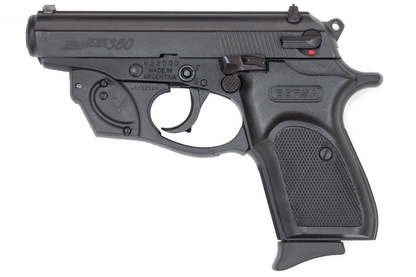 BERSA THUNDER 380 WITH VIRIDIAN RED LASERGUARD