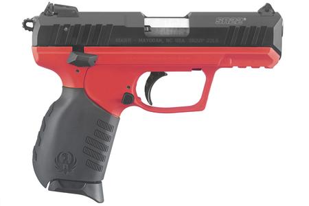 RUGER SR22 22LR Red Titanium Cerakote Rimfire Pistol with Threaded Barrel