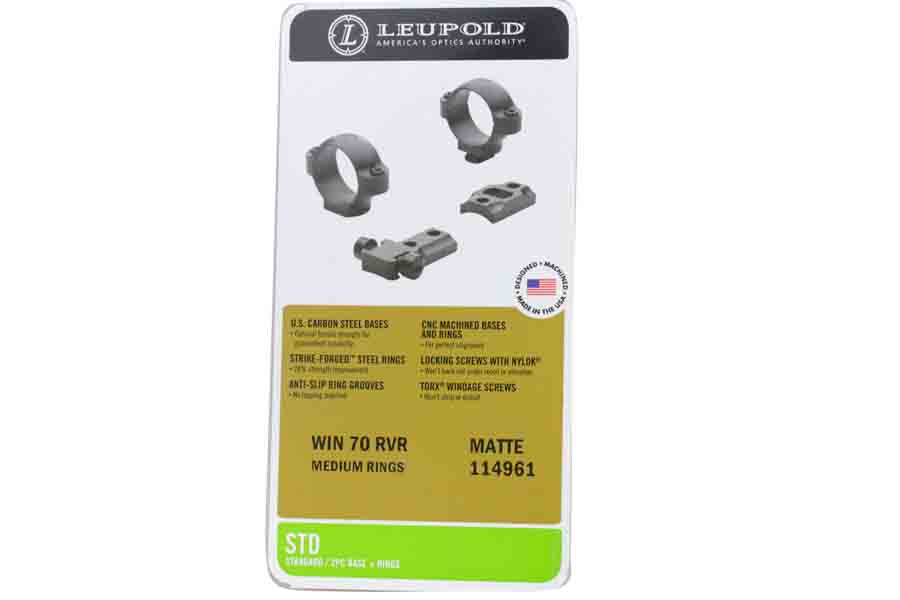 Leupold Winchester 70 RVR 2-Piece Base 1 inch Medium Matte Black