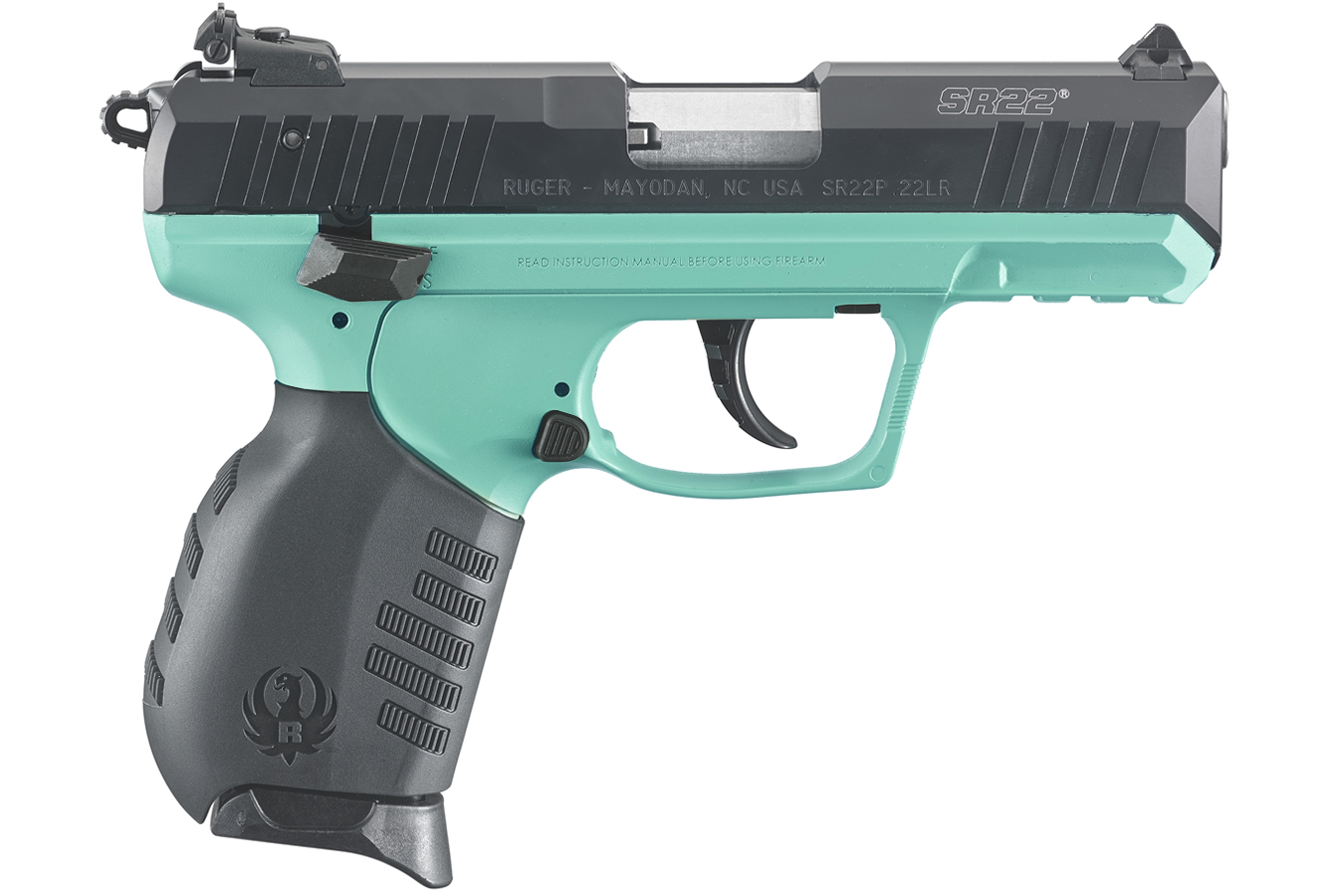 ruger-sr22-22lr-turquoise-cerakote-rimfire-pistol-sportsman-s-outdoor