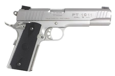 TAURUS PT1911 9mm Stainless Steel Centerfire Pistol (Cosmetic Blemishes)