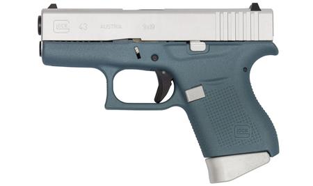 GLOCK 43 9mm Single Stack Pistol with Blue Cerakote Finish