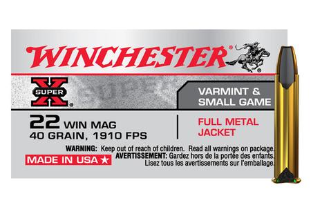 WINCHESTER AMMO 22 WMR 40 gr FMJ Super-X 50/Box