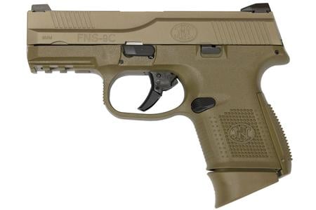 FNH FNS-9 Compact 9mm Flat Dark Earth Striker-Fired Pistol (No Manual Safety)