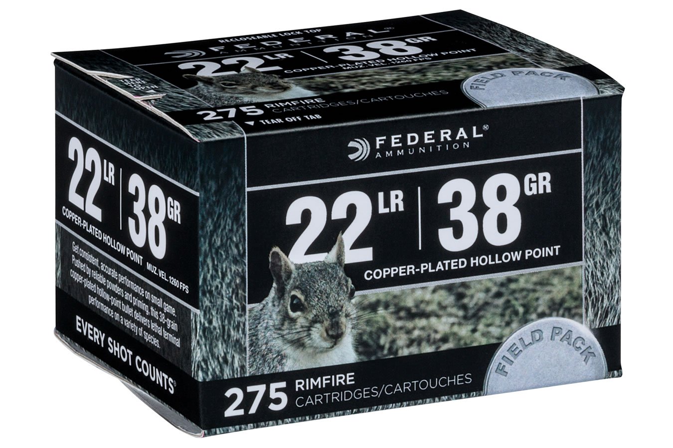 FEDERAL AMMUNITION 22 LR 38 GR CPHP FIELD