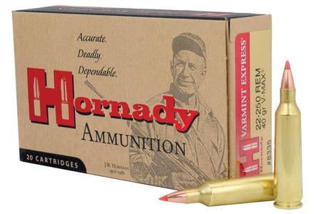 HORNADY 22-250 Rem 40 gr V-Max Varmint Express 20/Box