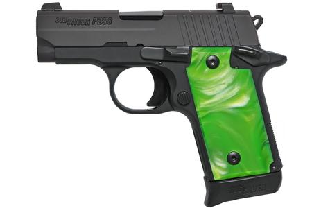 SIG SAUER P238 380 ACP Carry Conceal Pistol with Green Pearlite Grips