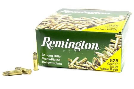 Remington 22LR 36 gr Hollow Point Golden Bullet Value Pack 525 Rounds