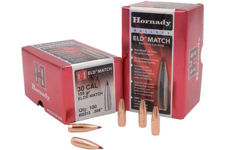 HORNADY 30 Cal (.308) 155 gr ELD Match 100/Box