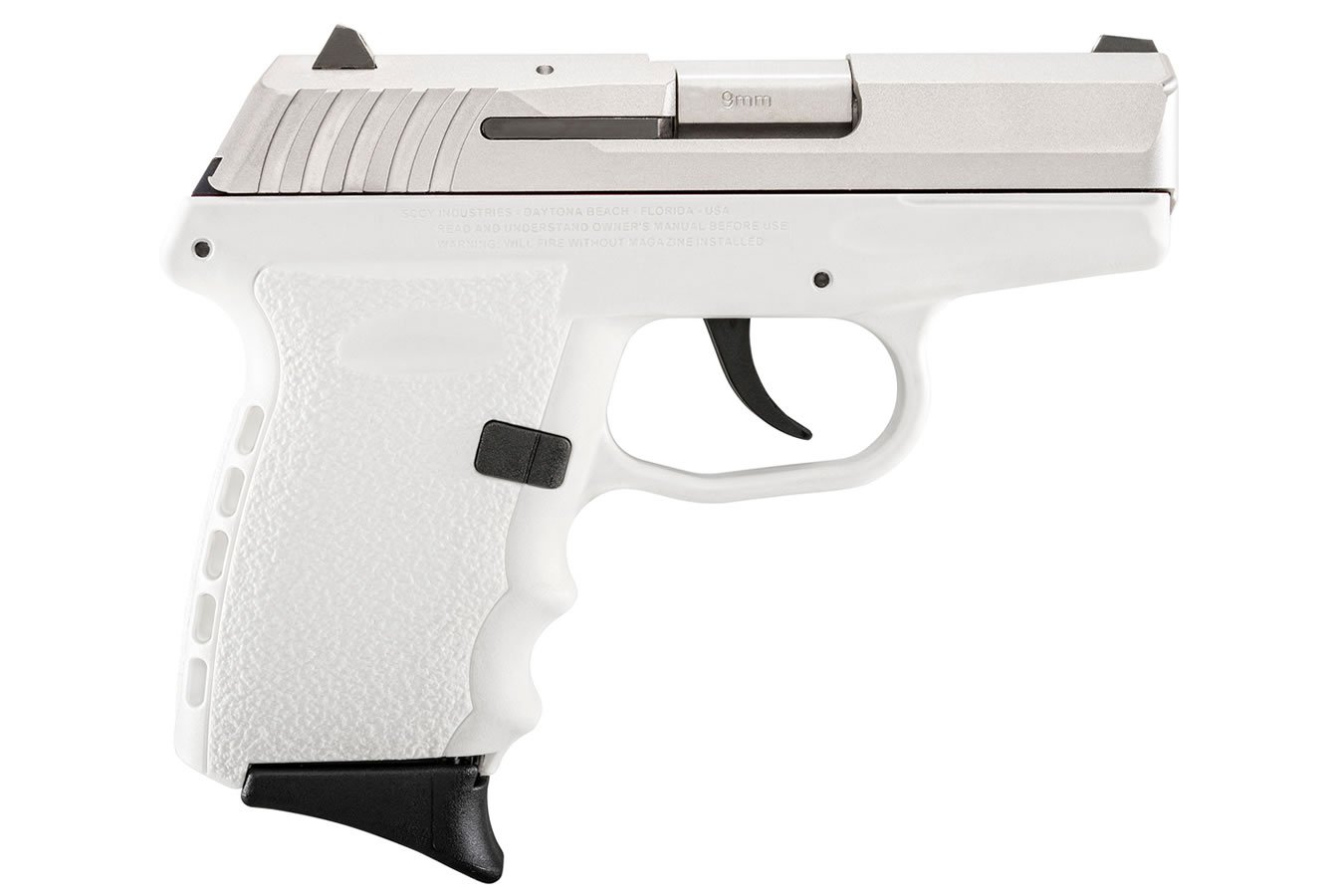 SCCY CPX-2 9MM WHITE PISTOL STAINLESS SLIDE