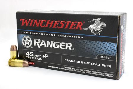 WINCHESTER AMMO 45 ACP +P 175 gr Ranger Frangible SF Police Trade Ammo 50/Box