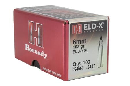 HORNADY 6mm .243 103 gr ELD-X 100/Box