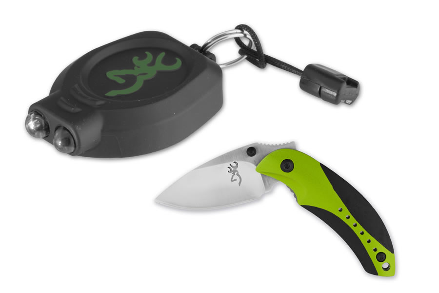Browning ZPK Light and Minnow Knife Green/Black Combo