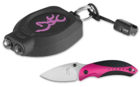 BROWNING ACCESSORIES ZPK Light and Minnow Knife Combo (Pink)