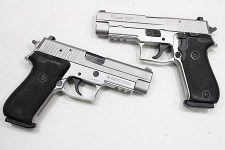 SIG SAUER P220 45 ACP Stainless Police Trade-in Pistols (Very Good Condition)