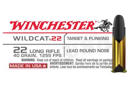 Winchester 22LR 40 gr Lead Round Nose Wildcat 500 Round Brick