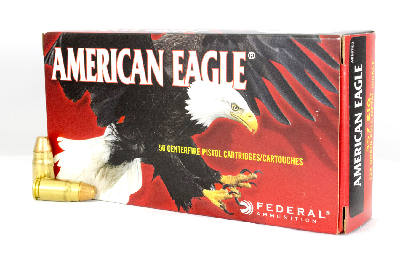 Federal 357 Sig 125 gr FMJ American Eagle Police Trade Ammo 50/Box