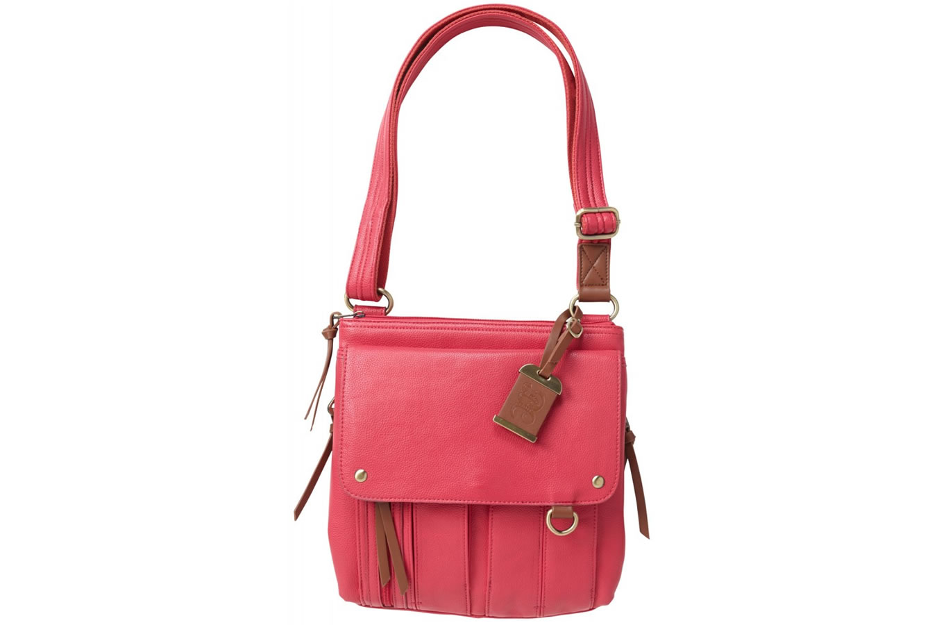 Bulldog Medium Cross Body Purse with Holster, Pink