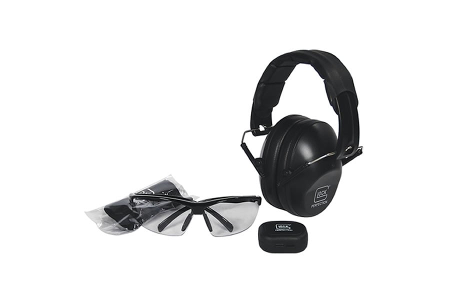 Glock Range Kit with Earplugs Protective Shooting Glasses and Ear Covers Sportsman's Outdoor