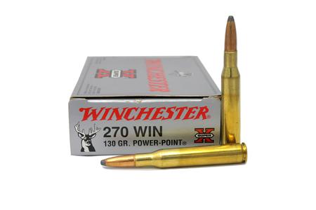 WINCHESTER AMMO 270 Winchester 130 gr Power Point Police Trade Ammo 20/Box