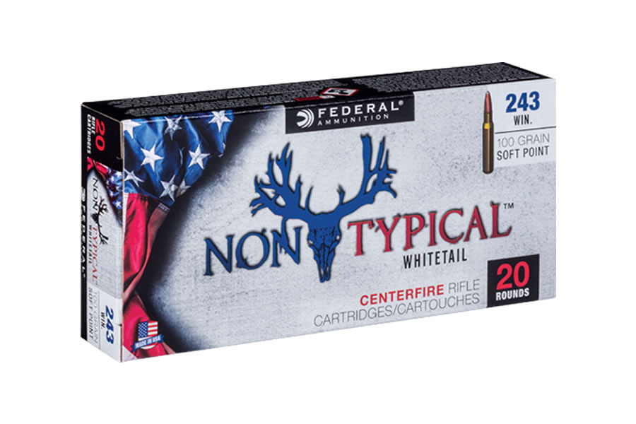 FEDERAL AMMUNITION 243 WIN 100 GR NON TYPICAL SOFT POINT