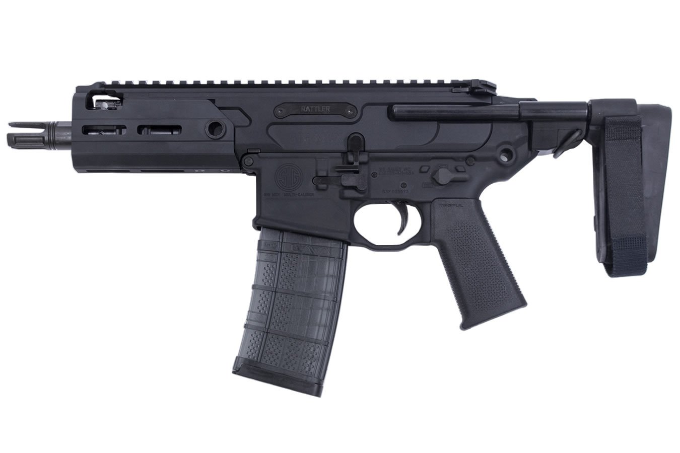 SIG SAUER MCX/MPX PDW Grip, BlackVirtus RATTLER グリップ (Leupold PEQ PVS ...